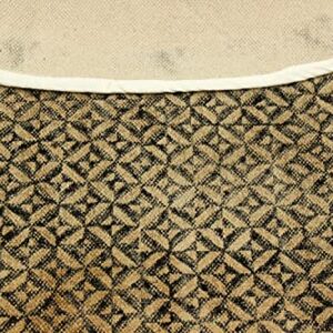 Casavani Indian Handmade Area Rug Geometric Brown & Beige Round Area Dhurrie Best Uses For Garden Yoga Mat Rugs For Kids Room,Bedroom,Dining Room,Balcony,Kitchen For 3x3 4x4 5x5 Feet 8x8 Feet Round