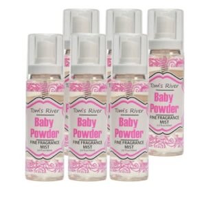 infinix's baby fresh powder fine fragrance mist - 2 fl oz/60ml - pack of 6, body spray for women, gentle and long lasting perfume for men & women, for daily use, summer ready