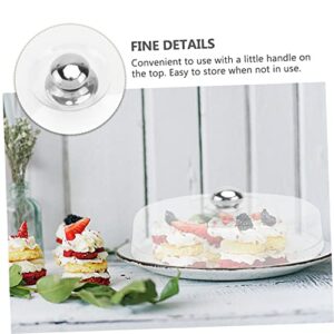 FELTECHELECTR Dessert Display Dome 1pc Plastic Transparent Cover Para Mini Postres Round Cake Carrier To Go Plates with Lids Cake Display Cake Box Cover Display Platter Cover Cover Food Cover