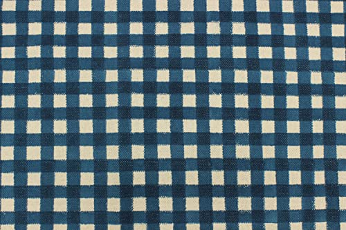 Casavani Hand Block Printed Area Rug Hand Made Geometric Blue Tassel Rug Cotton Easy Washable Rugs Best Uses For Doormat Entryway Kids Room Bedroom Hallway 4x8 6x8 7x7 Feet Square