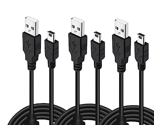 Rzzhgzq 3 Pack 10ft PS3 Controller Charger Cable Charger for Sony Playstation 3 / PS-3 Slim SixAxis Controller,PS3 Charging Cord,PS Move DualShock 3 Remote Charge Wire,Digital Camera, TI84 Plus CE