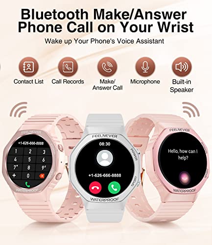 Smart Watch for Women,Answer/Make Call,1.32'' HD Touchscreen,100 Sports Modes Fitness Tracker with Heart Rate/Sleep Monitor/Blood Oxygen,IP67 Waterproof Smartwatch for iPhone Android Pink Purple