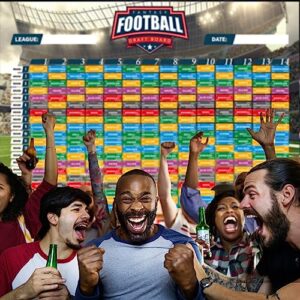 KIKIGO Fantasy Football Draft Board 2023-2024 Kit Extra Large Board with 14 Teams 20 Rounds 500+ Player Labels 2023 Top Rookie and Blank Label