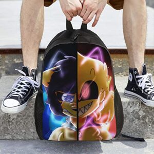 Hei Bai.JZQ Outdoor Durable Multifunction Casual Canvas Bag Cartoon Backpack Daypack Bookbag