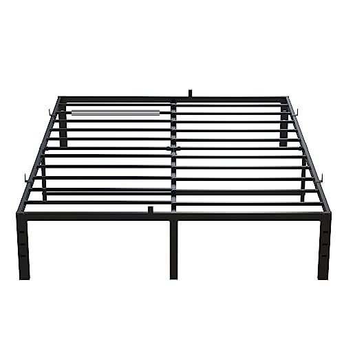 Vecilla Full Size Bed Frame 14 inch Heavy Duty Metal Platform Bed Frame No Box Spring Needed, Non-Slip Mattress Foundation, Easy Assembly, Noise-Free, Black