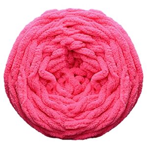 knitting woolen yarn knitting towelling thick yarn ball warm dark pink 100g