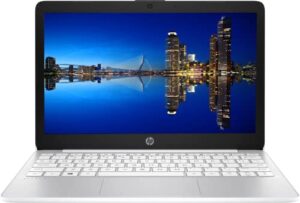 hp premium 11" hd ips laptop, intel celeron n processor 2.60ghz turbo speed, 4gb ddr4, 128gb storage(64gb ssd+64gb msd), ultra-fast wifi speed, windows 11 os, pearl white color (renewed)