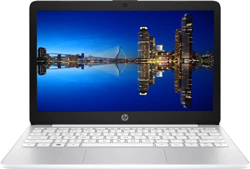 HP Premium 11" HD IPS Laptop, Intel Celeron N Processor 2.60GHz Turbo Speed, 4GB DDR4, 128GB Storage(64GB SSD+64GB MSD), Ultra-Fast WiFi Speed, Windows 11 OS, Pearl White Color (Renewed)