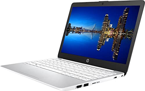 HP Premium 11" HD IPS Laptop, Intel Celeron N Processor 2.60GHz Turbo Speed, 4GB DDR4, 128GB Storage(64GB SSD+64GB MSD), Ultra-Fast WiFi Speed, Windows 11 OS, Pearl White Color (Renewed)