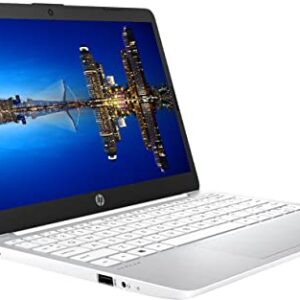 HP Premium 11" HD IPS Laptop, Intel Celeron N Processor 2.60GHz Turbo Speed, 4GB DDR4, 128GB Storage(64GB SSD+64GB MSD), Ultra-Fast WiFi Speed, Windows 11 OS, Pearl White Color (Renewed)