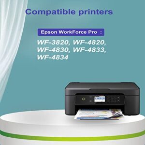 822XL Remanufactured for Epson 822XL Ink Cartridges for Epson 822XL Printer Ink Epson Workforce Pro WF-3820 WF-4820 WF-4830 WF-4833 WF-4834 Printer (2BCMY,5 Pack)