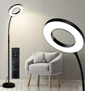 ks kingstar sofa standing lamp floor lamp side reading lamps 3-color tall standing pole light with remote for live stream learning and reading living room,bed room,home office
