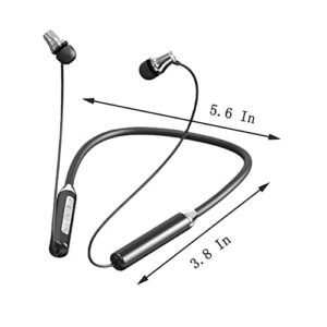 Yrmaups Neckband Bluetooth 5.1 Headphones, HD Stereo Wireless Sports Earphones Around Neck Bluetooth EarSet Noise Cancelling Mic Bluetooth Sport Headset