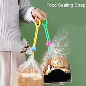 HICCVAL Multi-Purpose Sealer Set, Reusable Food Bag Clips, Zip Ties, Cable Ties, Detachable Sealing Ties, Sealing Tape and Cord Organizer for Food Bags and Wire Management. 20 Pcs