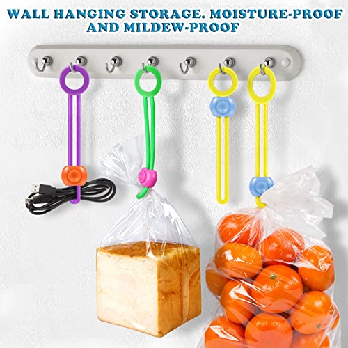 HICCVAL Multi-Purpose Sealer Set, Reusable Food Bag Clips, Zip Ties, Cable Ties, Detachable Sealing Ties, Sealing Tape and Cord Organizer for Food Bags and Wire Management. 20 Pcs