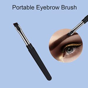 Mini Portable Eye Makeup Brushes,6pcs Eyeshadow Brush Silicone Lip Brush, Eyebrow Brush, Eyeliner Brush, Eyelash brush, Blending Brushes Set