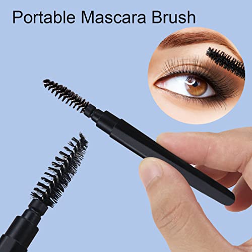 Mini Portable Eye Makeup Brushes,6pcs Eyeshadow Brush Silicone Lip Brush, Eyebrow Brush, Eyeliner Brush, Eyelash brush, Blending Brushes Set