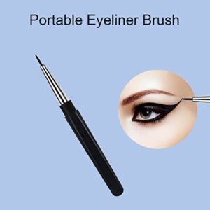 Mini Portable Eye Makeup Brushes,6pcs Eyeshadow Brush Silicone Lip Brush, Eyebrow Brush, Eyeliner Brush, Eyelash brush, Blending Brushes Set