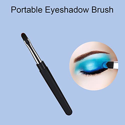 Mini Portable Eye Makeup Brushes,6pcs Eyeshadow Brush Silicone Lip Brush, Eyebrow Brush, Eyeliner Brush, Eyelash brush, Blending Brushes Set