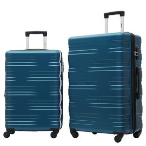 merax luggage sets 2 piece carry on luggage suitcase sets of 2, hard case luggage sets clearance expandable