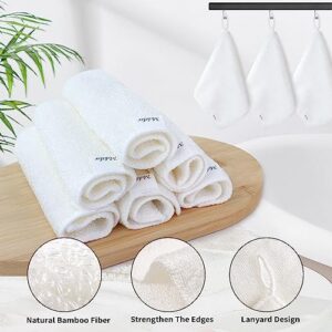 Mektler 10 Pcs Kitchen Dishcloths Set, Bamboo Fiber Dish Towels and Wood Pulp Cotton Swedish Dish Cloths, Ultra Soft Absorbent Quick Drying Kitchen Towels for Washing Dishes and Cleaning Counters