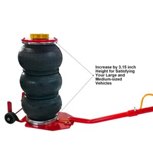 ATPTYSKJ Triple Air Bag Jack, 3Ton/6600LBS Air Bag Jack Heavy Duty Pneumatic Jack for Car 3S Quick Lift Up to 17.72 Inch Portable Car Lift with Adjustable Long Handle