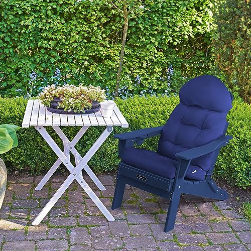 FUNBERRY Patio Chair Cushions Set of 4,Adirondack Chair Cushion,Improved Comfy Outdoor Chair Cushions,Rocking Chair Cushion,Cushions for Adirondack Chairs,High Back Patio Chair Cushions