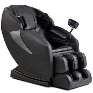 mazzup massage chair, zero gravity shiatsu massage chair full body and recliner with fully assembled, lcd screen, lower back and calf heating, air compression, black, mu-c211