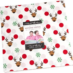 Me and My Sister Designs Reindeer Games Layer Cake 42 10-inch Squares Moda Fabrics 22440LC