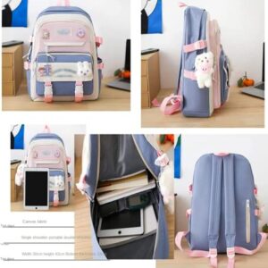 TOAOSET Kawaii Backpack 5Pcs Set Lightweight aesthetic backpack,Teens laptop computer cute backpacks for girls (kawaii backpack,one size)