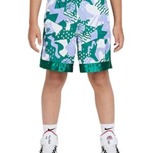 Nike Big Boys' Dri-FIT Elite Basketball Shorts (Large, Light Thistle/Malachite/White)