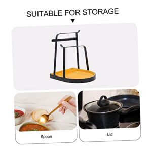 YARNOW Shelf Sink Storage Rack Utensil Holders Kitchen Utensil Holder Pot Pan Organizer Pan Cover Stand Chopping Board Organizer Soup Ladle Bracket Countertop Spoons Bracket Spatula Rest