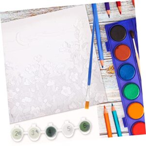 Whelping Kit 2 Sets Coloring Landscape Oil Painting Kit House Decorations for Home Pictures Wall Decor Ornament Painting Kits for DIY Number Oil Painting ' Paint by Number Kits