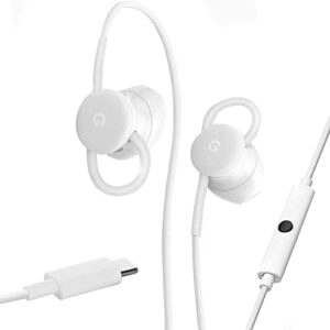 Google Pixel USB-C Earbuds Wired Headset for Pixel Phones - White