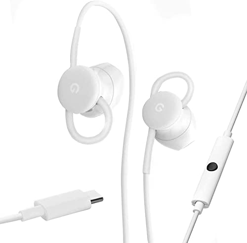 Google Pixel USB-C Earbuds Wired Headset for Pixel Phones - White