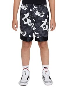 nike big boys' dri-fit elite basketball shorts (large, black/black/white)