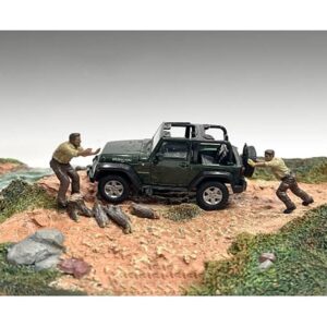 American Diorama 4X4 Mechanics 2 Piece Diecast Figure Set 3 for 1/43 Scale Models AD43003