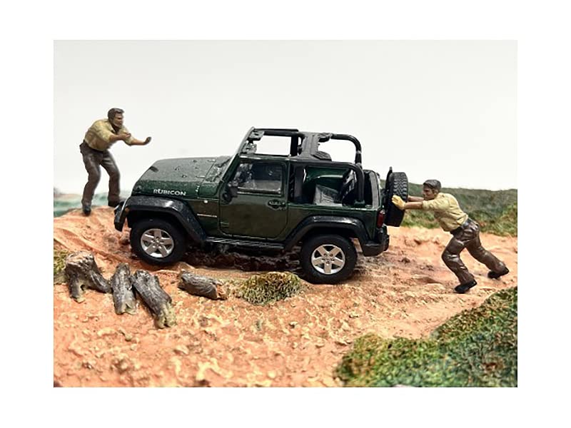 American Diorama 4X4 Mechanics 2 Piece Diecast Figure Set 3 for 1/43 Scale Models AD43003