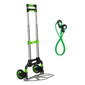 leeyoung dolly cart and folding hand truck dolly,175 lb aluminum foldable hand truck with telescoping handle and pp+eva wheels