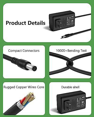 Replacement for 29V Sunjoe MJ401C Charger Compatible with Sun Joe MJ401C MJ401C-CHRG MJ401C-XR MJ401C-XR-SJB MJ401C-Pro MJ401C-XR-RED Cordless Electric Lawn Grass Mower, for Sun Joe Lawn Mower Charger