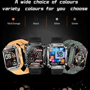 Smart Watch with Earbuds, 3 in 1 Bluetooth Smart Watch for Android iPhone, Military Fitness Tracker Watch, Tracker with Blood Oxygen Heart Rate Sleep Monitor, Long Time Standby Sports Smart Watch