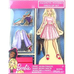 barbie magnetic wooden dress up - pdq
