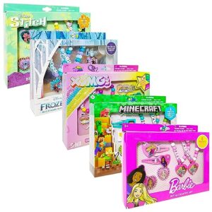 LUV HER Barbie Accrssories Girls BFF 6 Piece Toy Jewelry Box Set with 2 Rings, 2 Bead Bracelets and Snap Hair Clips Ages 3+