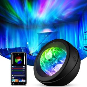 star projector, galaxy projector for bedroom northern lights aurora projector with timer, app control night light gift for kids adults home decor game room party(black)