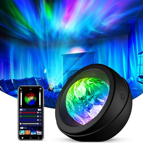 Star Projector, Galaxy Projector for Bedroom Northern Lights Aurora Projector with Timer, APP Control Night Light Gift for Kids Adults Home Decor Game Room Party(Black)