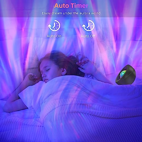 Star Projector, Galaxy Projector for Bedroom Northern Lights Aurora Projector with Timer, APP Control Night Light Gift for Kids Adults Home Decor Game Room Party(Black)