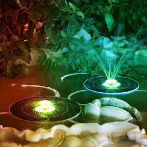 AISITIN 3.5W Solar Fountain with Remote Control, LED Colorful Lights & 3000mAh Battery, Solar Fountain Pump with Bracket and 8 Nozzles, Solar Water Fountain for Bird Bath, Garden, Pond and Outdoor
