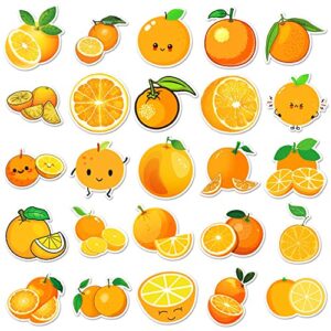 QUTA Orange Stickers Pack, 50PCs, Aesthetic Vinyl Kids Fruit Sticker Decals, Stickers for Hydro Flask, Laptop, Water Bottle, Stickers for Kids, Toddlers, Teens, Girls, Adults, Bumper Car Planner Stickers. Orange