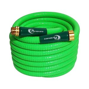 persevere garden hose 50 ft heavy duty water hose 5/8,180psi kink resistant,heavy duty, lightweight, flexible hose for plants,lawn & garden watering equipment, 3/4 solid fittings