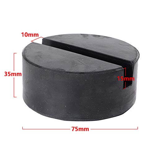 FSFY Auto 75mm Slotted Frame Rail Rubber Hydraulic Floor Jack pad Standard Jack Pad Black